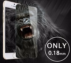 LCD apsauginis stikliukas "Gorilla 0.18mm" Apple iPhone 7/8 baltas be įpakavimo