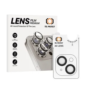 Apsauginis stiklas Tel Protect 3D Lens ant kameros Iphone 13/13 Mini juodas (2 lęšiai)