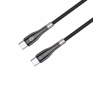 "Forever Sleek" kabelis USB-C - USB-C 1,0 m 60W juodas