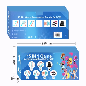 Nintendo Switch 15-in-1 šeimos priedų paketas 2 - Oranžinis ir mėlynas rinkinys