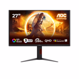 AOC G4 Q27G4ZD kompiuterio monitorius 68.6 cm (27") 2560 x 1440 pikselių Quad HD QD-OLED juodas, raudonas