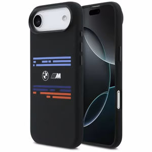 Силиконовый чехол BMW M Horizontal Line MagSafe для iPhone Air - чёрный