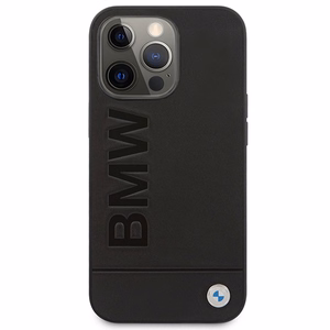 Dėklas BMW BMHMP14LSLLBK iPhone 14 Pro 6,1" juodas/juoda kietas dėklas Parašo Logotipo Atspaudas Magnetinis
