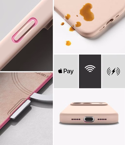 Ringke MagSafe silikoninis dėklas, skirtas iPhone 18 Pro – rožinis