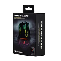Wozinsky WMGB-3200 Wireless Optical Gaming Mouse with Built-in Rechargeable Battery 3200 DPI with RGB Lighting - Black