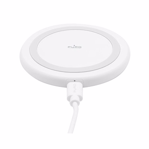 Puro Qi 10 W belaidžio įkrovimo pagrindas, skirtas Android ir iPhone, baltas
