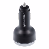 Automobilinis įkroviklis USB A + 2 x Type C PD QC3.0 3A 191W CC69-2C1A juodas