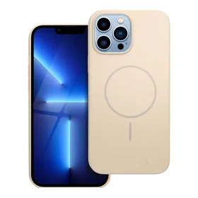 Blizgus magnetinis dėklas suderinamas su MagSafe IPHONE 13 PRO MAX - baltas