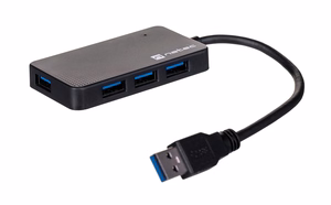 NATEC šakotuvas USB 3.0 Moth (4 prievadai, juodas)