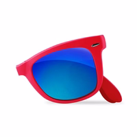 PURO Sunny Kit - dėklas set iPhone SE (2022/2020) / 8/7 + foldable sunglasses (raudonas)