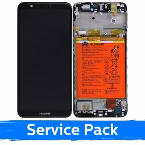 LCD Display Compatible With Huawei P Smart / Enjoy 7S Black With Frame (Service Pack)