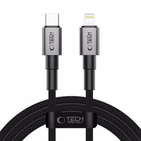 Tech-Protect Ultraboost DNA USB-C / Lightning PD27W/3A laidas 200 cm - pilkas