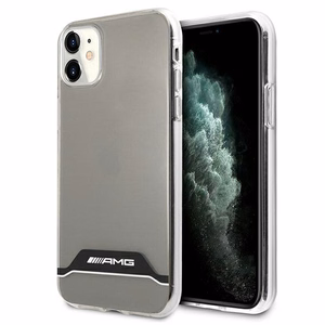 AMG Electroplate juodas ir baltas dėklas iPhone 11 / XR 6.1" - skaidrus