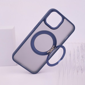 Saugus sukiojamas magnetinis dėklas telefonui iPhone 14 6,1 - tamsiai mėlynas (m)