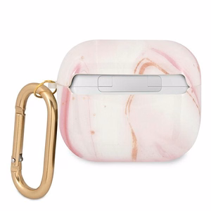 Guess GUA3UNMP AirPods 3 dėklas rožinė/rožinė Marble Collection