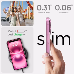 Spigen Liquid Crystal Magnetinis dėklas su MagSafe iPhone 16 - skaidrus