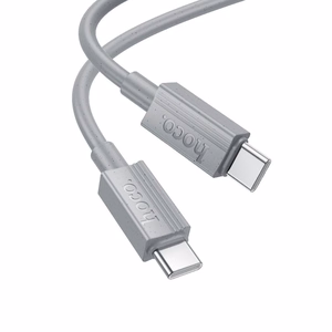 Кабель USB C - USB C Hoco 3A 60W 1 m X107 серый