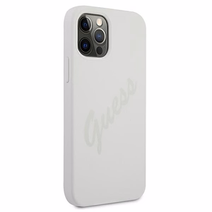 Guess GUHCP12LLSVSCR iPhone 12 Pro Max 6.7" kreminis kietasis dėklas Script Vintage
