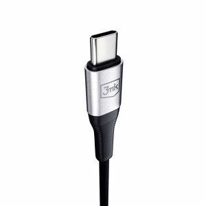 Audio kabelis 3mk USB-C to 3,5mm 1.0m juodas