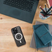 SMART MAG knygos tipo dėklas, suderinamas su MagSafe, skirtas IPHONE 15 Plus, juodas