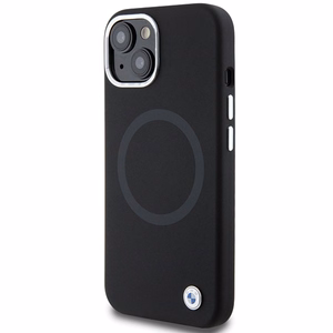 BMW parašo skystas silikonas Magnetinis dėklas telefonui iPhone 15 - juodas