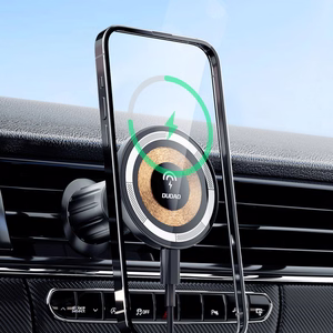 Belaidis automobilinis įkroviklis-laikiklis Dudao (F12MAX+) Magnetic (MagSafe 15W) juodas