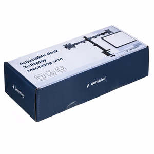 Gembird MA-D2-01 monitoriaus laikiklis arba stovas 81,3 cm (32") Stalas Juoda