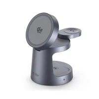 "Tech-Protect QI2.2-25W-A48 3in1" magnetinis belaidis įkroviklis - tamsiai mėlynas