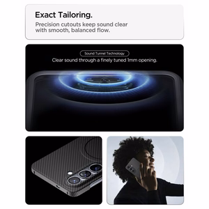 Spigen AirSkin Aramid Mag MagSafe dėklas Samsung Galaxy S26 - juodas