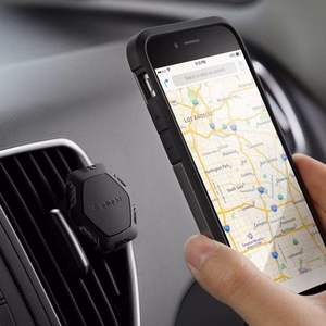 Spigen QS11 Magnetinis automobilio oro angos telefono laikiklis - juodas