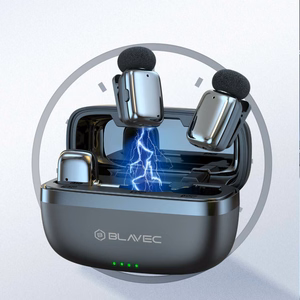 Blavec Lavalier Microphones x 2 MK-03 ClipGo Type C (LMMK03-S) silver