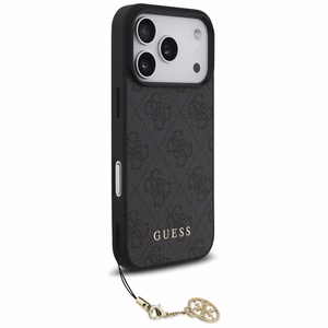 Guess 4G Charms Collection MagSafe dėklas telefonui iPhone 17 Pro - juodas
