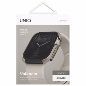 Uniq dėklas Valencia Apple Watch Series 46mm sidabrinis/titano sidabrinis