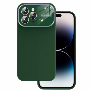 Minkštas silikono objektyvo dėklas Iphone 15 Plus - žalia