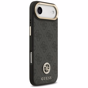 GUESS magnetinis dėklas telefonui IPHONE 17 Air, suderinamas su MagSafe GUHMP17MP4GRMDEK (PU dėklas su 4G Strass logotipu) juodas