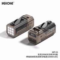 Išorinė baterija WK Design "WP-69" pilka 50000mAh (100W)
