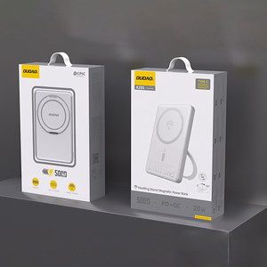 Dudao K28S 20W PD 5000mAh Išorinė baterija su Magnetine funkcija ir stovu - sidabrinė
