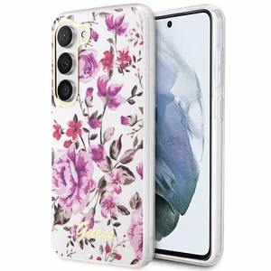 Guess GUHCS23SHCFWST S23 S911 белый/белый жёсткий чехол Flower Collection
