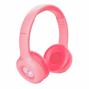 Trust Nouna Ausinės su mikrofonu laidinės ir belaidės ant galvos skambučiams / muzikai USB Type-C Bluetooth rožinės