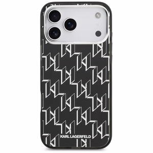 Karl Lagerfeld IML KL Monograma Magnetinis dėklas iPhone 17 Pro Max - juodas