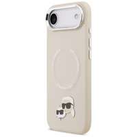 Karl Lagerfeld Karl & Choupette Pins Magnetinis dėklas telefonui iPhone Air - smėlinis