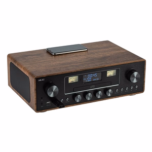 AKAI AM-100 RHAPSODY Stereo sistema 30 W RMS, Bluetooth 5.0, DAB+/FM, CD/USB, AUX, ruda juoda