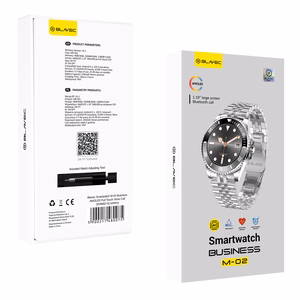 Blavec умные часы M-02 Business AMOLED Full Touch Voice Call (SWM02-S) серебряный