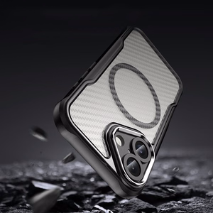 Leading Series magnetinis silikoninis dėklas telefonui MagSafe iPhone 16 Plus - juodas