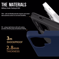 Dėklas Perfectionists Triangle Case Samsung S928 S24 Ultra tamsiai mėlynas