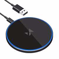 Wozinsky WLI-01Y 15W Qi indukcinis įkroviklis su USB-C kabeliu - juodas