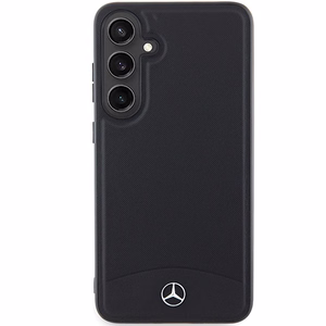 Mercedes odinis tekstūrinis ir lygus Magnetinis dėklas telefonui Samsung Galaxy S24 - juodas