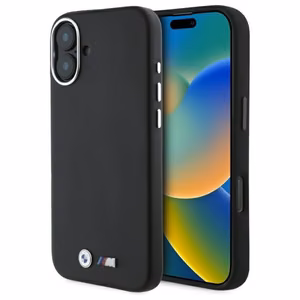 BMW M Smooth Full Wrapped Metal MagSafe dėklas iPhone 16 - juodas