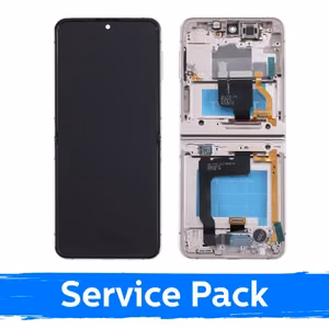 LCD Ekranas suderinamas su Samsung F721 Z Flip4 (VIDINIS) su rėmeliu / rožinis auksinis / (Service Pack)