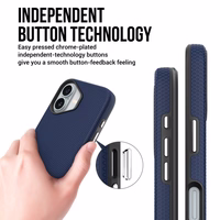 Dėklas Perfectionists Triangle Mag Case Apple iPhone 16 Plus tamsiai mėlynas